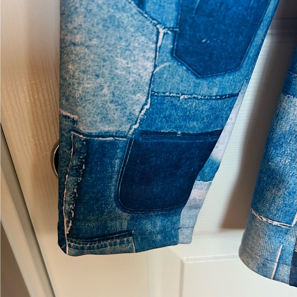 Patchwork Denim Blue Women's Jacket - image 8